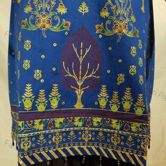 Tawakkal Pakistani Indian Lawn Gold Print Kurti Tunic Kameez Kurta Branded S/38 - Picture 7 of 8